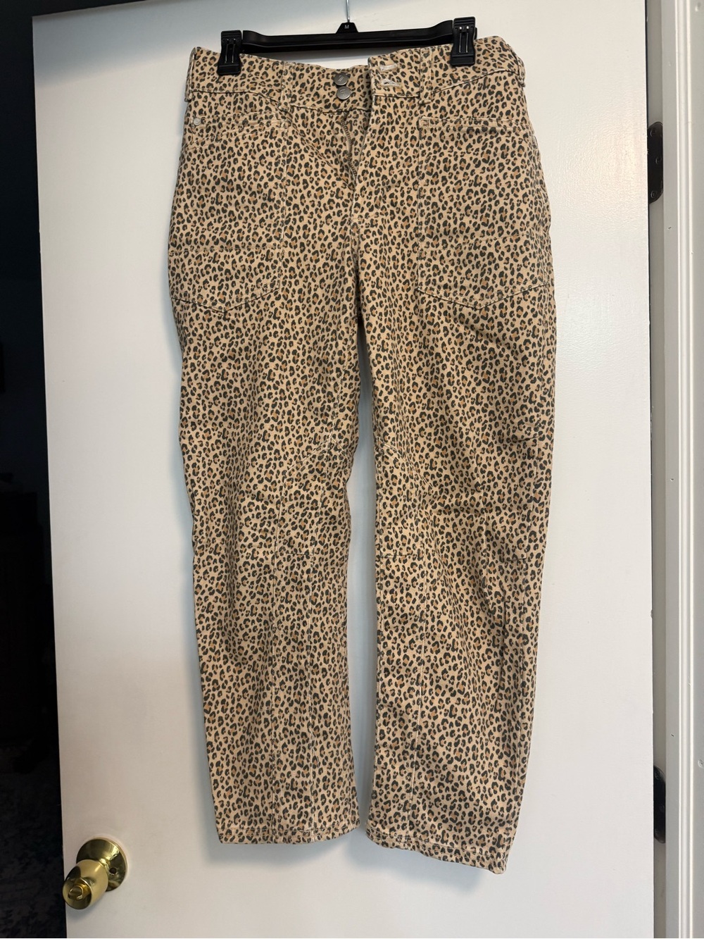 Anthropologie Pilcro Wanderer leopard print jeans